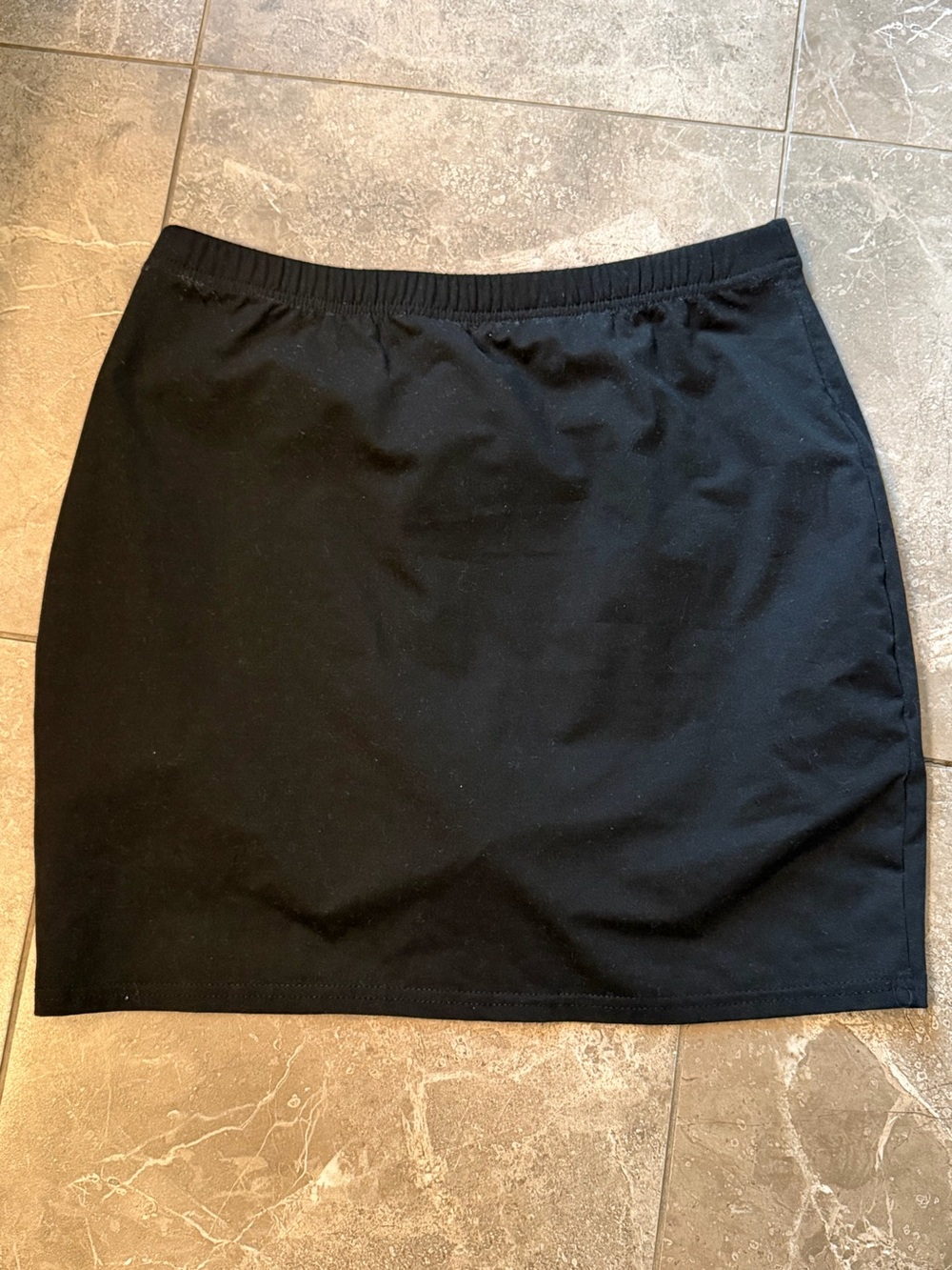 Classic Black Women’s Knit Skirt with shorts underneath